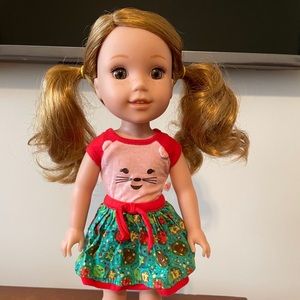 American Girl WellieWishers Willa Doll and Girls Skirt